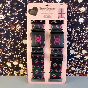 Juicy Couture Black Luggage Strap Set